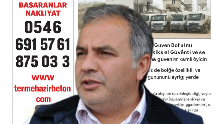 Terme Hazır Beton Yönetim Kurulu Başkanı Sabri Alemdar öncülüğünde, harfiyat, temel beton, bina beton ve hazır beton alanlarında güven ve kalite