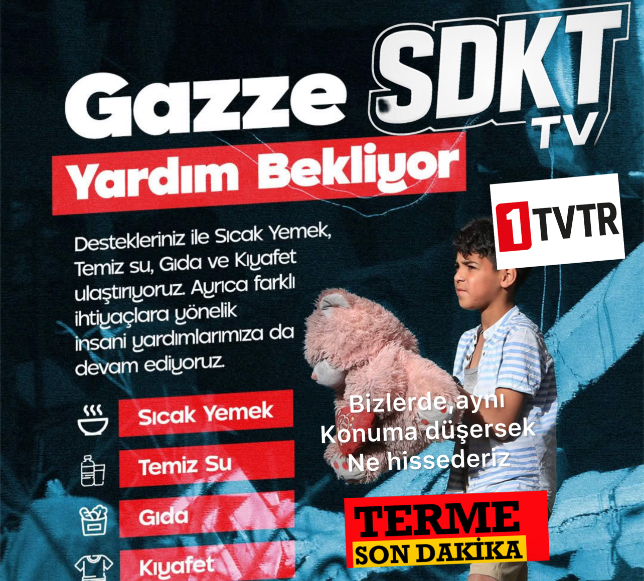 1️⃣TVTR :VE :SDKTV’den İnsanlığın Vicdanına Seslenen Tarihi Çağrı: Gazze İçin Bir Günlük Vazgeçişle Bir Hayat Kurtar!