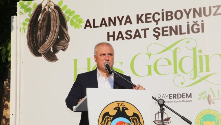 ALANYA KEÇİBOYNUZU HASAT ŞENLİĞİ VE COĞRAFİ İŞARET BELGE TÖRENİ GERÇEKLEŞTİRİLDİ