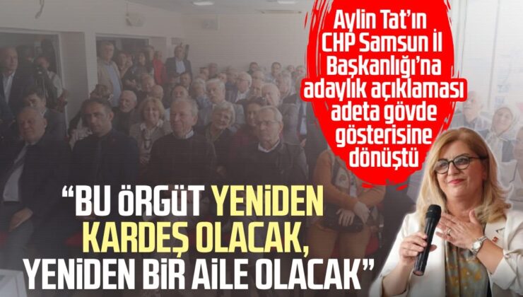 CHP’DE DENGELER DEĞİŞİYOR: AYLİN TAT’TAN SAMSUN’DA TARİHİ ADAYLIK MESAJI  “ŞİMDİ DEĞİŞİM VAKTİ” DİYEN AYLİN TAT, SADECE BİR ADAY DEĞİL, YENİ DÖNEMİN SEMBOLÜ OLDU