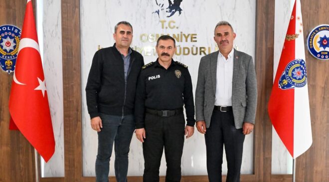 OSMANİYE İL EMNİYET MÜDÜRÜ MEHMET SORIBUVA’YA ANLAMLI ZİYARET