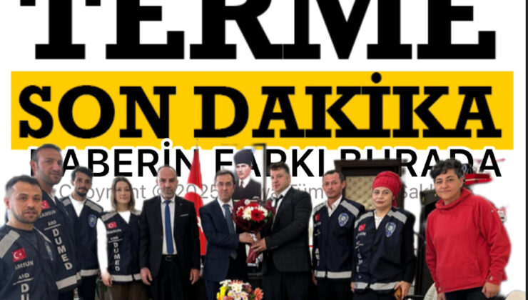 MADDE BAĞIMLILIĞINA KARŞI TERME’DE KARARLILIK AND DUMED TERME EKİBİ, KAYMAKAM METİN MAYTALMAN’I MAKAMINDA ZİYARET ETTİ