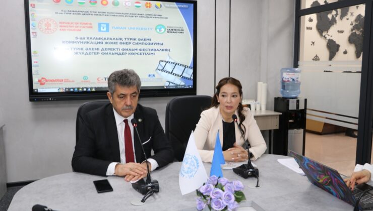 Türk Dünyası İletişim ve Sanat Sempozyumu ile Türk Dünyası Ödüllü Belgesel Film Gösterimleri Almatı’da Gerçekleştirildi