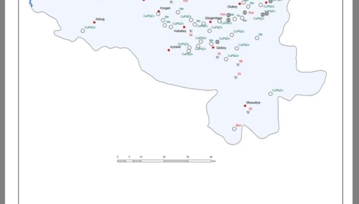 ORDU’NUN MADEN HARİTASI YAYINLANDI. Hangi ilçede hangi maden var?