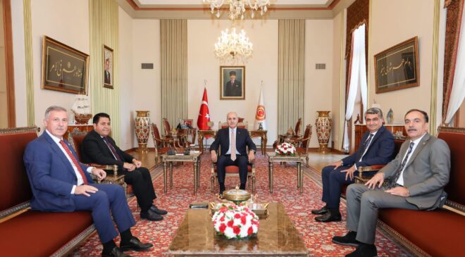 TBMM’DE SİYASİ DİYALOG VE UZLAŞI TRAFİĞİ  TBMM Başkanı Numan Kurtulmuş, Yeni Yol Partisi Heyetini Kabul Etti