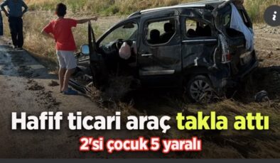 Vezirköprü’de Feci Kaza: Hafif Ticari Araç Takla Attı 2’si Çocuk 5 Kişi Yaralandı Haber cemal Peker