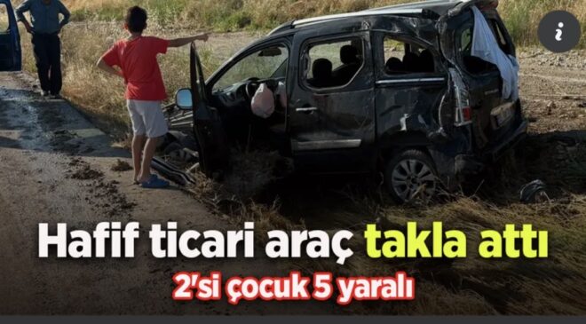 Vezirköprü’de Feci Kaza: Hafif Ticari Araç Takla Attı 2’si Çocuk 5 Kişi Yaralandı Haber cemal Peker
