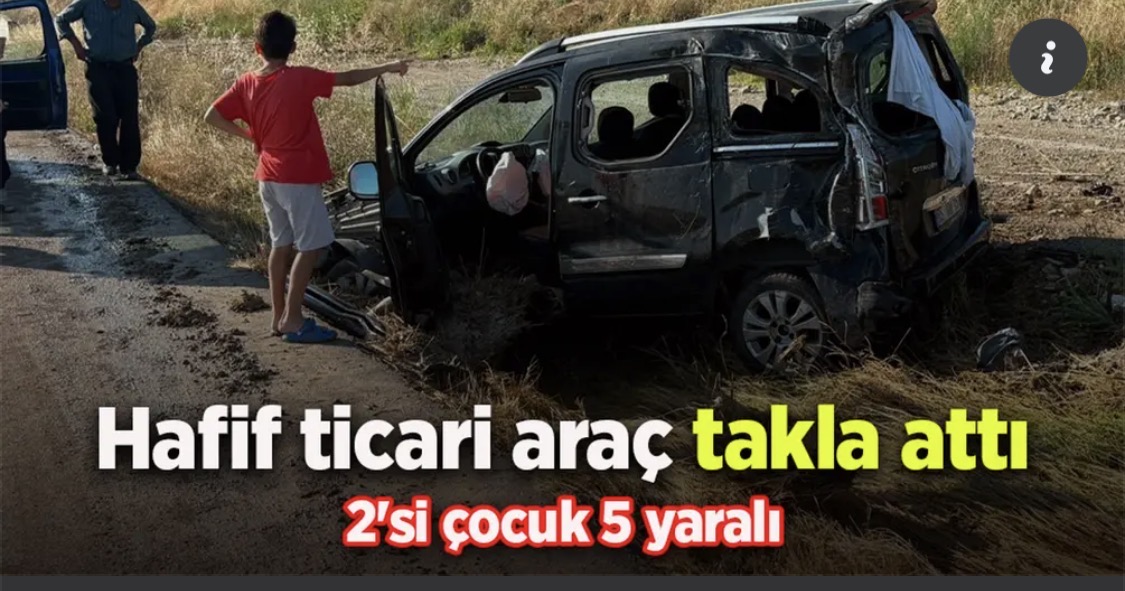 Vezirköprü’de Feci Kaza: Hafif Ticari Araç Takla Attı 2’si Çocuk 5 Kişi Yaralandı Haber cemal Peker