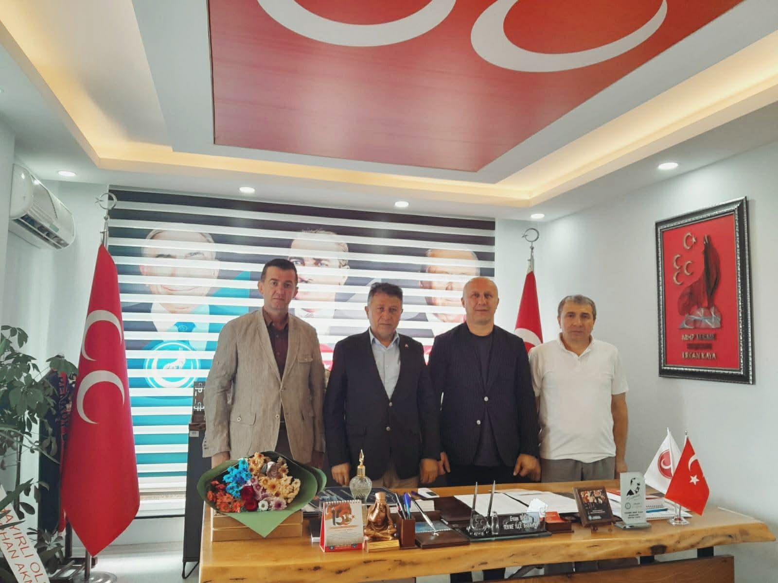 Cumhur İttifakı’ndan Terme’de Güçlü Birlik Mesajı! AK Parti Heyetinden MHP İlçe Başkanı Ercan Kaya’ya Anlamlı Ziyaret