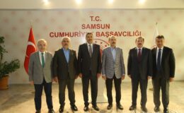 Samsun’da Yargıya Güçlü Destek Mesajı  Devlet Protokolünden Cumhuriyet Başsavcısı Mustafa Çakmak’a Hayırlı Olsun Ziyareti
