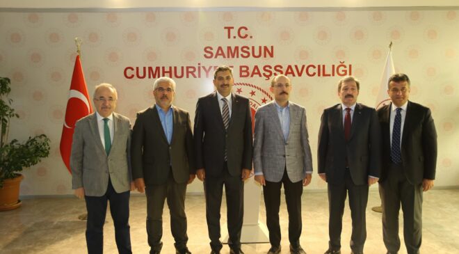 Samsun’da Yargıya Güçlü Destek Mesajı  Devlet Protokolünden Cumhuriyet Başsavcısı Mustafa Çakmak’a Hayırlı Olsun Ziyareti